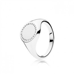 Pandora Jewelry Circle Signet Ring-Clear CZ 191041CZ