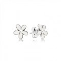 Pandora Jewelry Darling Daisies Stud Earrings-White Enamel 290538EN12