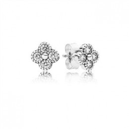 Pandora Jewelry Oriental Blossom Stud Earrings-Clear CZ 290647CZ