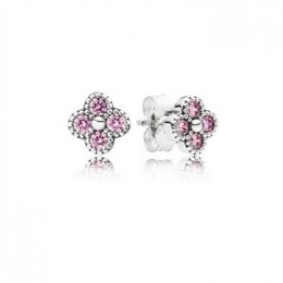 Pandora Jewelry Oriental Blossom Stud Earrings-Pink CZ 290647PCZ