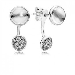 Pandora Jewelry Dazzling Poetic Droplets Drop Earrings-Clear CZ 290728CZ