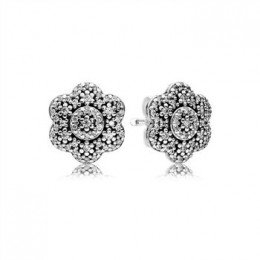 Pandora Jewelry Crystallised Floral Stud Earrings 290732CZ