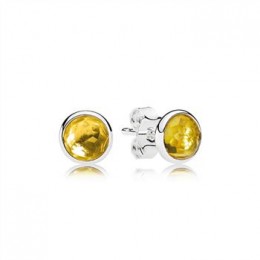 Pandora Jewelry November Droplets Stud Earrings-Citrine 290738CI