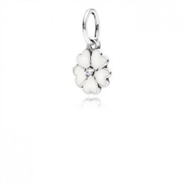 Pandora Jewelry Primrose Pendant-White Enamel & Clear CZ 390365en12