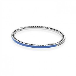 Pandora Jewelry Radiant Hearts of Pandora Jewelry Bangle Bracelet-Princess Blue Enamel & Clear CZ 590537EN82