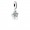 Pandora Jewelry Tropical Starfish & Sea Shell Dangle Charm-Frosty Mint & Clear CZ 792076CZF