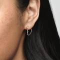 Pandora Jewelry Asymmetrical Heart Hoop Earrings Sterling silver 298307C00