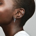 Pandora Jewelry Asymmetrical Heart Hoop Earrings Sterling silver 298307C00