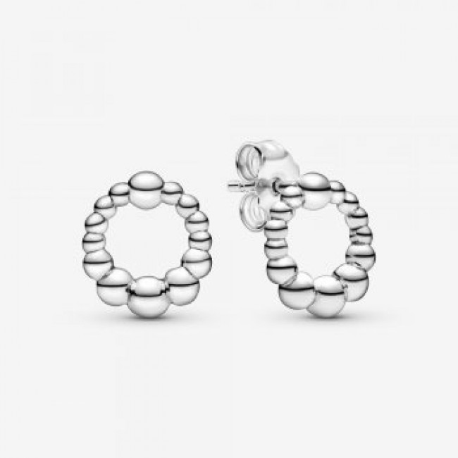 Pandora Jewelry Beaded Circle Stud Earrings 298683C00