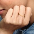 Pandora Jewelry Beaded Wishbone Ring Rose gold plated 186315