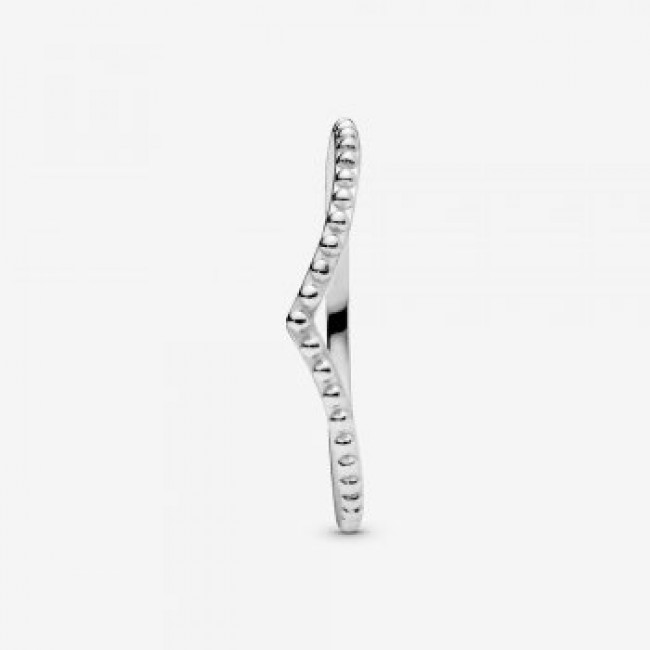 Pandora Jewelry Beaded Wishbone Ring Sterling silver 196315