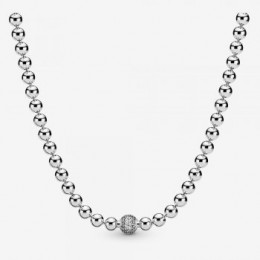 Pandora Jewelry Beads & Pave Necklace 398565C01