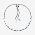 Pandora Jewelry Blue Wavy Slider Bracelet 599436C01