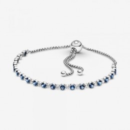 Pandora Jewelry Blue and Clear Sparkle Slider Bracelet 599377C01