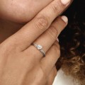 Pandora Jewelry Clear Heart Beaded Ring 190896CZ