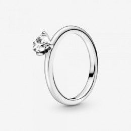 Pandora Jewelry Clear Heart Solitaire Ring 198691C01