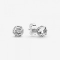 Pandora Jewelry Clear Sparkling Crown Stud Earrings Sterling silver 298311CZ