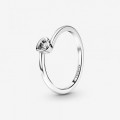 Pandora Jewelry Clear Tilted Heart Solitaire Ring 199267C02