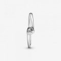 Pandora Jewelry Clear Tilted Heart Solitaire Ring 199267C02