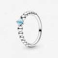Pandora Jewelry December Sky Blue Beaded Ring 198867C07