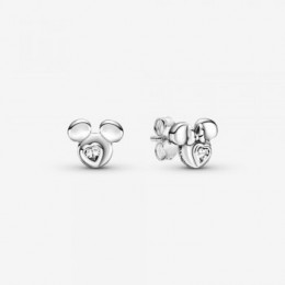 Pandora Jewelry Disney Mickey Mouse & Minnie Mouse Silhouette Stud Earrings 299258C01
