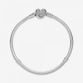 Pandora Jewelry Disney Pandora Jewelry Moments Mickey Mouse Heart Clasp Snake Chain Bracelet 599299C01