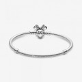 Pandora Jewelry Disney Pandora Jewelry Moments Pave Minnie Mouse Clasp Snake Chain Bracelet 597770CZ