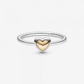 Pandora Jewelry Domed Golden Heart Ring 199396C00