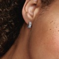 Pandora Jewelry Double Band Pave Hoop Earrings 290058C01