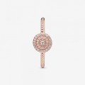 Pandora Jewelry Elegant Sparkle Ring Rose gold plated 180986CZ