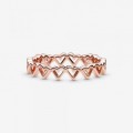 Pandora Jewelry Freehand Hearts Ring Rose gold plated 188696C00