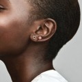 Pandora Jewelry Open Heart Stud Earrings Rose gold plated 280528CZ