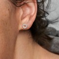 Pandora Jewelry Open Heart Stud Earrings Sterling silver 290528CZ