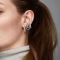 Pandora Jewelry Logo Circle Stud Earrings 297446CZ