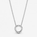 Pandora Jewelry Logo Pave Circle Collier Necklace Sterling silver 397436CZ