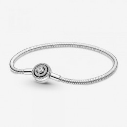 Pandora Jewelry Moments Halo Snake Chain Bracelet 590038C01
