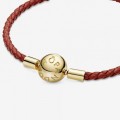Pandora Jewelry Moments Red Woven Leather Bracelet 568777C01-S