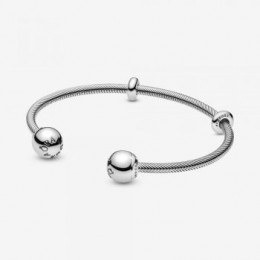 Pandora Jewelry Moments Snake Chain Style Open Bangle Sterling silver 598291
