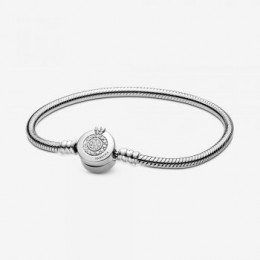Pandora Jewelry Moments Sparkling Crown O Snake Chain Bracelet Sterling silver 599046C01