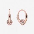 Pandora Jewelry Pave Bead Hoop Earrings 288294CZ