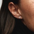 Pandora Jewelry Pink Crown Stud Earrings 287127NPO
