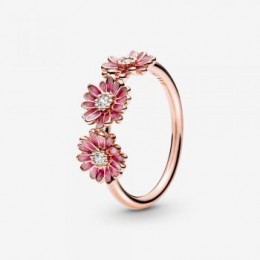 Pandora Jewelry Pink Daisy Flower Trio Ring 188792C01