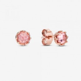 Pandora Jewelry Pink Sparkling Crown Stud Earrings 288311C01