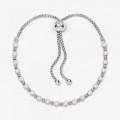 Pandora Jewelry Pink & Clear Sparkle Slider Bracelet 599377C02