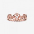 Pandora Jewelry Princess Tiara Crown Ring Rose gold plated 180880CZ