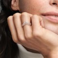 Pandora Jewelry Princess Wishbone Ring Rose gold plated 187736CZ