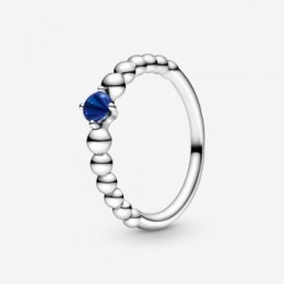 Pandora Jewelry September Sea Blue Beaded Ring 198867C12