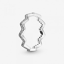 Pandora Jewelry Shimmering Zigzag Ring 197751CZ