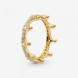 Pandora Jewelry Sparkling Crown Ring Gold plated 167119CZ