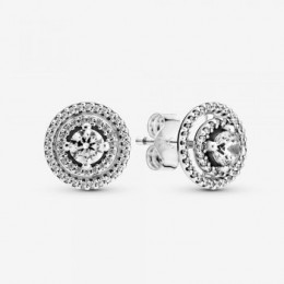 Pandora Jewelry Sparkling Double Halo Stud Earrings 299411C01